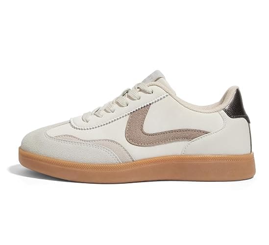 LUCKY STEP Women's Classic Fashion Sneakers | Casual Skate Shoes | Lace Up Walking Shoes - Image 1
