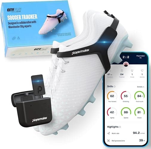 CITYPLAY Smart Soccer Tracker for Cleats - Training Sensor for Youth | Tracks 25+ Technical & Physical Metrics - 12-Month App Access - High-Precision Foot Wearable Technology - Ideal Soccer Gift - Image 1