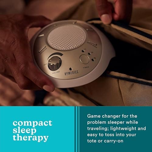 Homedics SoundSleep White Noise Sound Machine, Silver, Small Travel Sound Machine with 6 Relaxing Nature Sounds, Portable Sound Therapy for Home, Office, Nursery, Auto-Off Timer, by Homedics thumbnail 6