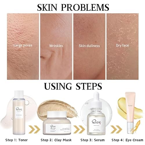 4-Step Korean Glass Skin Set – Rice & Honey Glow Mask, Arbutin Serum, Ginseng Eye Care, Hydrating Toner | Vegan, Anti-Oxidant Skincare Kit for Glowing Complexion, Korean Skincare Routine(4Pcs) thumbnail 4