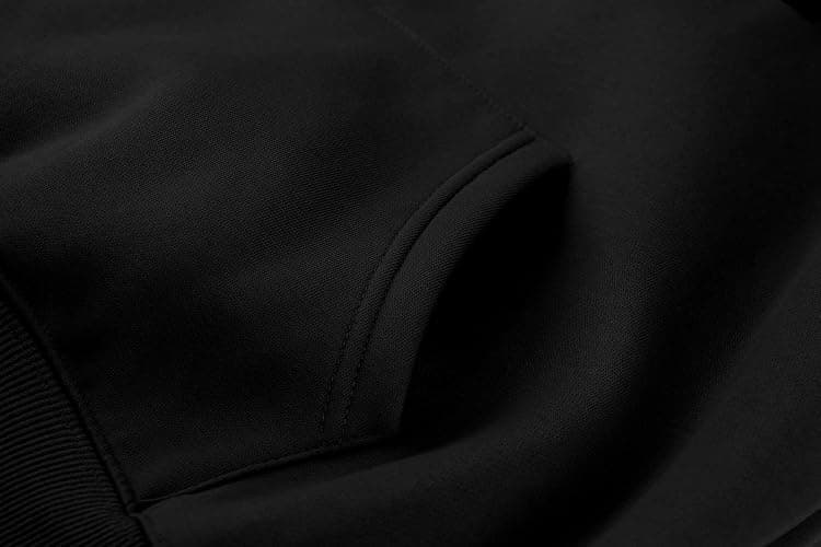 Lauweion Women Solid Basic Fleece Letter Loose Hoodie Sweatshirt Long Sleeve Kangaroo Pocket Drop Shoulder Pullovers Top thumbnail 6