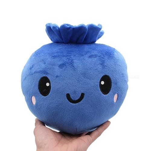 7.8inch Blueberry Plush Toy Soft Stuffed Berry Doll Smiling Fruit Plushies Educational Toy thumbnail 4