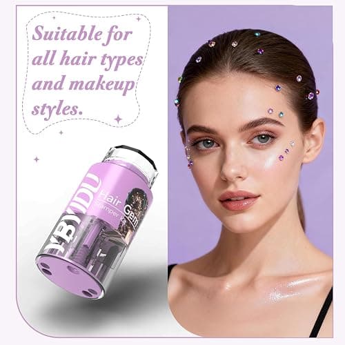 Hair Gems Tool for Girls, Hair Jewels Kit with 270 Stick On Hair Gems, Reusable and Easy to Apply & Remove Hair Styling Tool, Christmas, Birthday Party Gifts Toys for Girls thumbnail 6