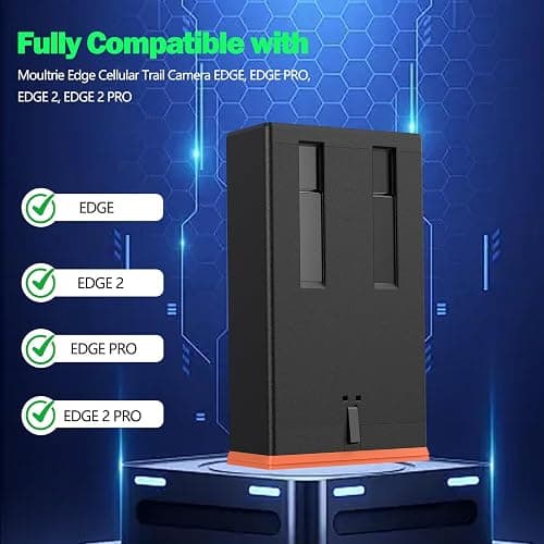 2-Pack 5000mAh Rechargeable Batteries Pack Replacement for Moultrie Power Mag Plus Lithium-Ion Battery Pack Compatible with Moultrie Edge Cellular Trail Camera EDGE, EDGE PRO, EDGE 2, EDGE 2 PRO thumbnail 2