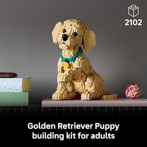 LEGO Icons Golden Retriever Puppy Building Set for Adults, Ages 18+ - Gift for Birthdays - Decor for Home, Bedroom, or Book Shelf - Posable Dog Figure - 11384 thumbnail 2
