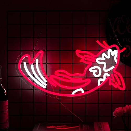 Koi Fish Neon Sign for Wall Decor Koi Carp Neon Lights Japanese Fish Led Neon Red White Neon Signs Lucky Sign 16.7”x9.3” for Bedroom Office Living Room Decoration thumbnail 5