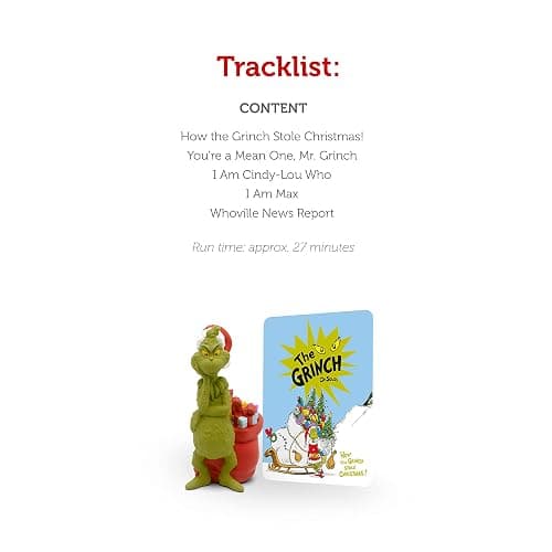 Tonies Grinch Audio Toy Figurine from How The Grinch Stole Christmas by Dr. Seuss thumbnail 4