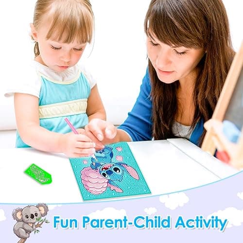 Diamond Art Kits for Kids - Crafts for Girls 8-12 - Diamond Art Painting with Wooden Frame - Arts and Crafts for Kids Ages 4-6 8-10 - GEM Art Supplies for Adult Beginners Home Wall Decor Gifts thumbnail 6