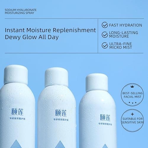 YILIAN Face Mist Natural Facial Spray with HA, Soothing and Calming Sensitive Skin, 10.14 fl. oz. thumbnail 2
