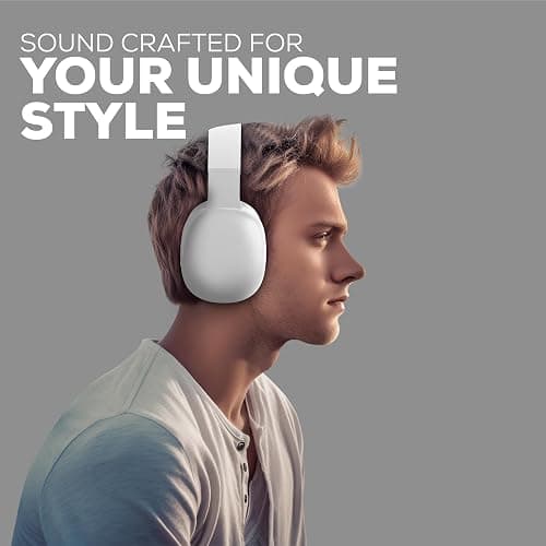 Gabba Goods Wireless Over Ear Bluetooth Headphones with Microphone - Wireless Headset -Noise Reduction - Bluetooth, Wired,Built in Micro SD for Travel, Home, Work TV,PC,Gaming,Cellphone (Silver) thumbnail 4
