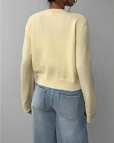 URMSPCL Cardigan Sweaters for Women Button Down Cropped Lightweight Cute Fall Fashion 2026 thumbnail 3