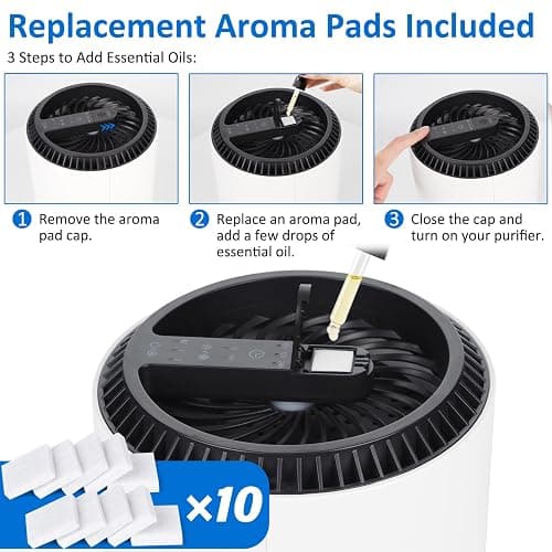 2 Pack MK01 MK06 True HEPA Replacement Filter Compatible with AROEVE MK01 MK06 and Kloudi DH-JH01 Air Purifier, Pet Dander Version thumbnail 5