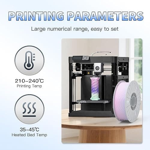 PINBALL Silk Rainbow PLA 3D Printer Filament 1.75mm Shiny Multi-Color Changing Filament 3D Printing PLA Filament Dimensional Accuracy +/- 0.02mm 1 KG Silk Rainbow Afterglow thumbnail 2