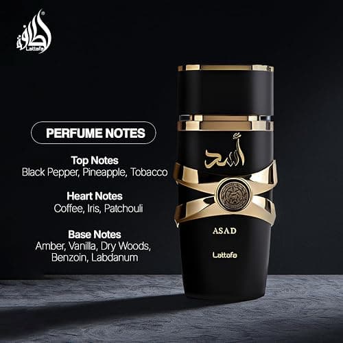 Lattafa Perfumes Asad for Unisex Eau de Parfum Spray, 3.4 Ounce thumbnail 2