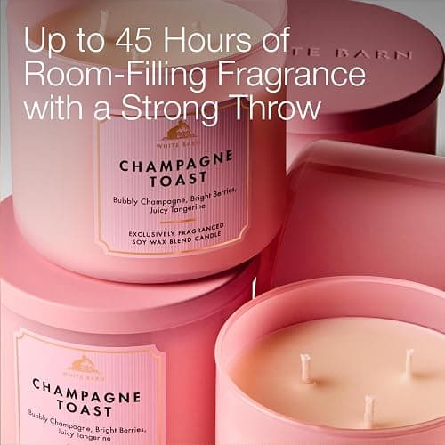 Bath & Body Works 3-Wick Candle, Champagne Toast, Soy Wax Blend | Room-Filling Sweet Home Scent with Strong Throw, Exclusively Fragranced Soy Wax Blend, Burns Up to 45 Hours, Great Gift thumbnail 5