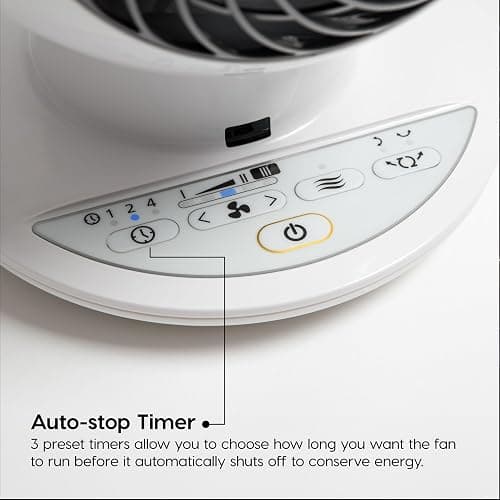 IRIS USA WOOZOO Fan with Remote, Oscillating, Desk, Table Air Circulator, Globe Fan, 5 Speeds, 82ft Max Air Distance, 90° Adjustable Tilt, 30 db Low Noise, New 2023 Model - 5 Speed Fan - White thumbnail 5