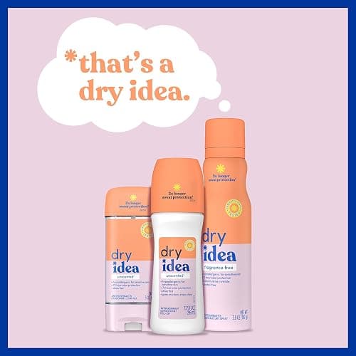 Dry Idea Unscented Roll On Deodorant & Antiperspirant for Women - Hypoallergenic for Sensitive Skin, 2X Longer Sweat Protection*, 72Hr Odor Protection, Womens Deodorant, 3.25oz thumbnail 8