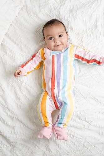 MONICA + ANDY One Piece Baby Pajamas, 100% Organic Baby Clothes for Girls and Boys, Sizes For Newborn and Infant thumbnail 2