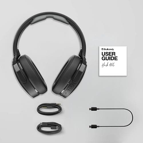 Skullcandy Hesh ANC Wireless Over-Ear Bluetooth Headphones with Extra USB-C Charging Cable, Active Noise Canceling, 22 Hrs Battery, Foldable Lightweight Design, Microphone iPhone Android - True Black thumbnail 8