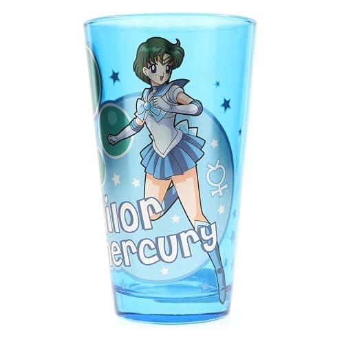 JUST FUNKY Sailor Moon Sailor Mercury 16oz Blue Pint Glass thumbnail 5