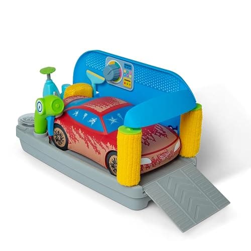 Melissa & Doug Spray & Shine Car Wash Color-Changing Water Toy Play Set Boys and Girls 3+ - Image 1
