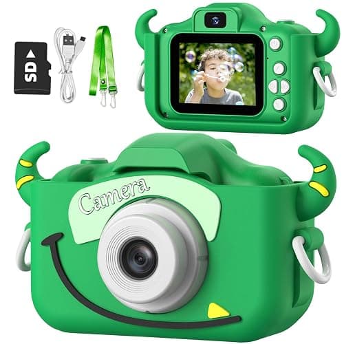 Goopow Kids Camera Toys for 3-8 Year Old Girls Boys,Children Digital Video Camcorder Camera with Cartoon Soft Cover, Best Chritmas Birthday Festival Gift for Kids - Image 1