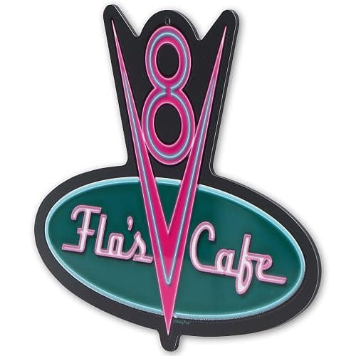 Disney Pixar Cars Flo's V8 Cafe Metal Wall Sign | Fun Cars Diner Decoration for Home thumbnail 4