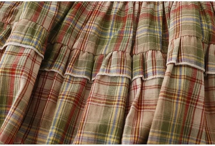 Women's Camisole Tank Tops Red Plaid Camisoles Women Vintage Ruffles Cute Girlish Cropped Tops Holiday Streetwear (Red,One Size,Large) thumbnail 6