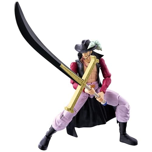 ANIME HEROES - One Piece - Dracule Mihawk Action Figure | One Piece 6 Inch Action Figure Anime Heroes - Dracule Mihawk - Image 1