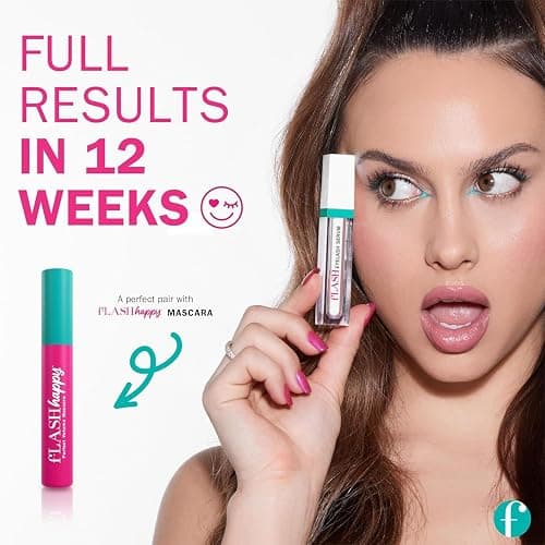 fLASH Eyelash Serum Mini for Long, Curled Natural Lashes - Enhances & Strengthens, Safe & Effective Formula for Contact Wearers & Sensitive Eyes, Travel Size, 6 Week Starter Supply - 1mL (0.034 Fl Oz) thumbnail 5