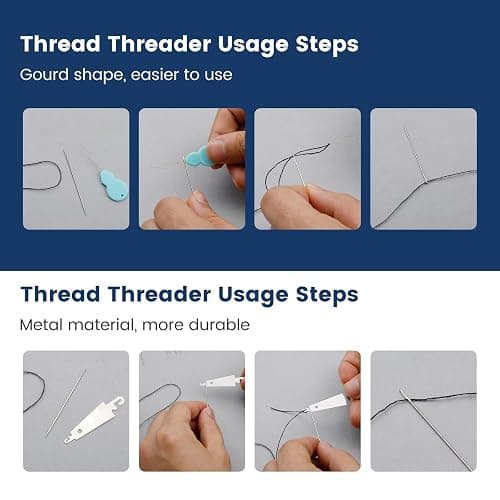 TLKKUE Sewing Kit for Adults, Steel Needles for Hand Sewing | 40 Pcs Sewing Kit with Sewing Needles Storage Bag Threads Thimbles Seam Rippers for Repair Clothing(6Color Upholstery Thread) thumbnail 5