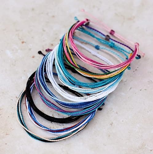Pura Vida Bracelets Pack Friendship Bracelet Pack - Set of 10 Stackable Bracelets for Women, Handmade Bracelets & Cute Bracelets, Beach Accessoriess - 10 String Bracelets thumbnail 3