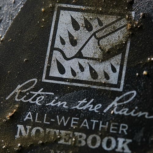 Rite In The Rain Weatherproof Side Spiral Notebook, 4.625" x 7", Black Cover, Universal Pattern, 3 Pack (No. 773L3) thumbnail 11