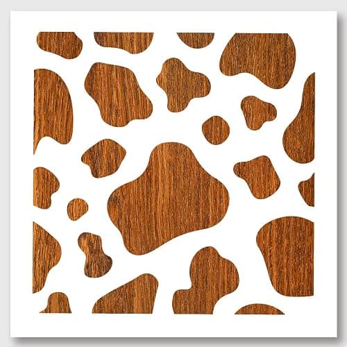 NBEADS Cow Spots Stencil, Reusable Stencils Square DIY Craft and Painting Wall Stencils 11.8×11.8 Inch for Painting on Wood Canvas Paper Furniture Wall - Image 1