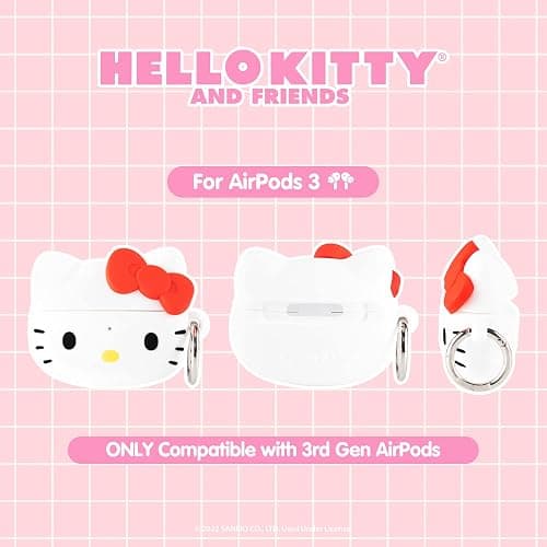 iFace Hello Kitty & Friends Cute Case [ Compatible with AirPods 3rd Gen.] - Silicone Protective Cover [Carabiner Clip Included] [Wireless Charging Compatible Cover] - Hello Kitty thumbnail 2