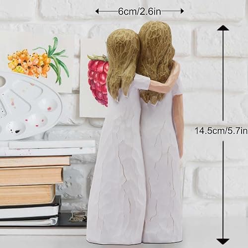 AcowSpt Mom Birthday Gift from Daughter - Mother Daughter Sculpted Hand-Painted Figurine thumbnail 3