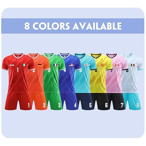 LAIFU Personalized Soccer Jersey set for Kids Adults Custom Soccer Shirt Short with Name Number Team Logo thumbnail 4
