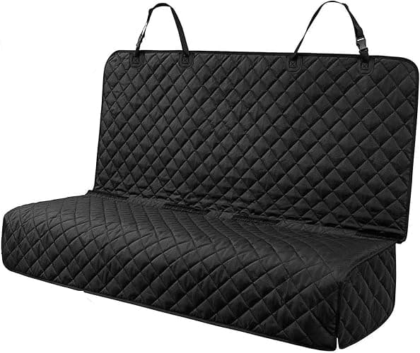 PETICON Waterproof Scratchproof Pet Bench Seat Covers for Cars, Trucks, SUVs, Nonslip Durable Back Seat Cover for Dogs, Washable Backseat Protection, Black - Image 1