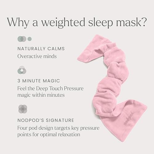 Nodpod Gentle Pressure Sleep Mask | Patented Light Blocking Design for Sleeping, Traveling & Relaxation - Blush Pink thumbnail 3