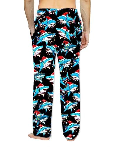 Soophiea Mens Christmas Halloween Pajama Pants Sleep Bottoms Pj Pants with Pockets thumbnail 2