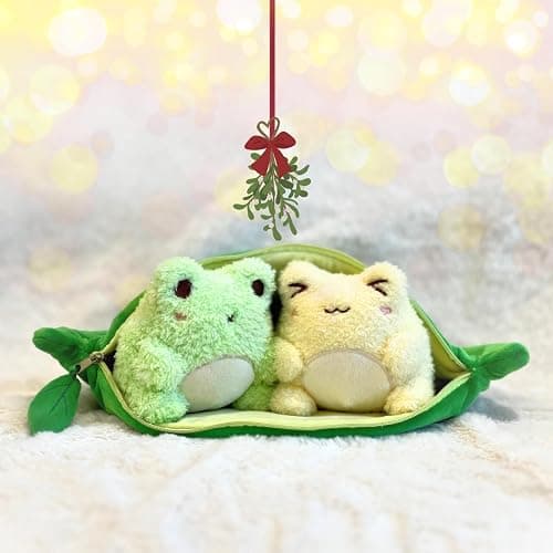 Cuddle Barn PlushGoals - Edawawa Kawaii Cute Soft Green Edamame Frog Plush Toy, 13 inches thumbnail 2