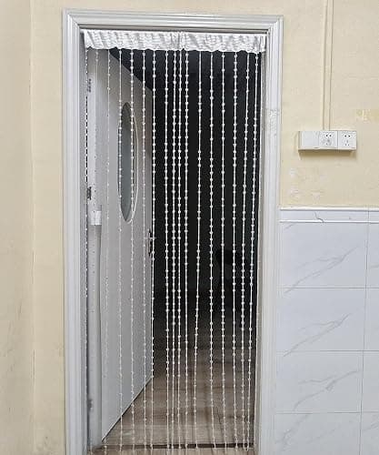 ave split Beaded Curtain Doorways Star Acrylic Hanging Door Beads String Curtains Tassel Room Divider Screen Decor for Doorway Window Living Room Wedding 049Star (Shiny Transparent Stars) thumbnail 2