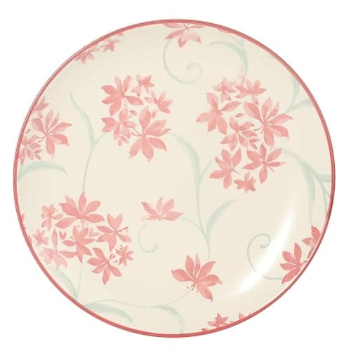 Gibson Home Admiral Hall 12-Piece Matte Stoneware Dinnerware Set – Dinner Plates, Salad Plates & Bowls with Pink Floral Pattern, Durable Everyday Dish Set, Microwave & Dishwasher Safe thumbnail 5