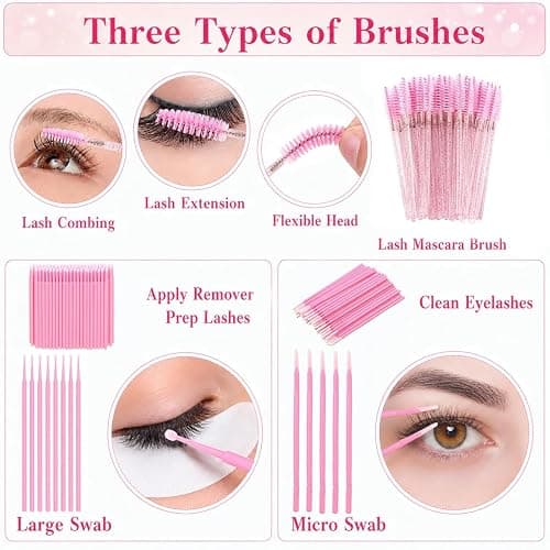 Lash Kits Extensions Kit for Beginners Eyelash Lash Kit for Beginners | Lash Extension Kit with Lash Mannequin Head Lash Extension Practice Kit Starter Kit with Everything thumbnail 8