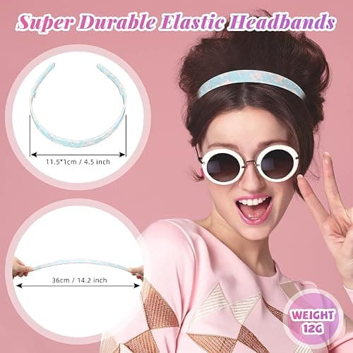 3 Colors Tortoise Shell Headband Set: Wide Acetate, Resin, Skinny Thin Headbands with Teeth for Women and Girls (White Laser, Leopard, Ivory) thumbnail 2