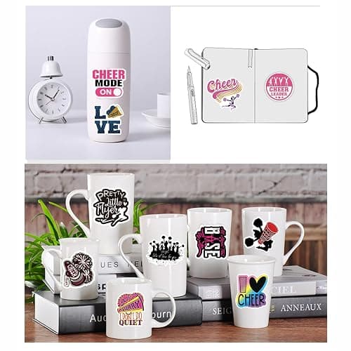 110PCS Cheer Stickers, All Vinyl Waterproof Cheerleader Decals, Perfect Cheer Gifts for Cheerleader Girls Cheer up, Motivational Positive Stickers for Water Bottles Laptop Computer Luggage Cup thumbnail 6