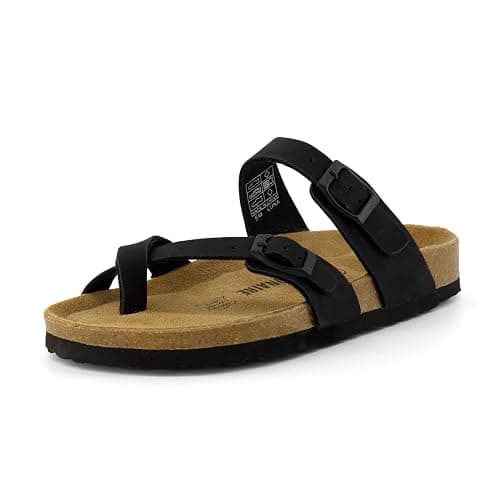 CUSHIONAIRE Women's Luna Cork Footbed Sandal With +Comfort - Image 1