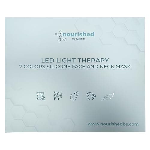 Nourished Bodynskin LED Light Therapy Face & Neck Mask - Facial Skin Care Device - 7 Colors Red & Blue - Rejuvenation, Anti-aging Product for Wrinkles thumbnail 10