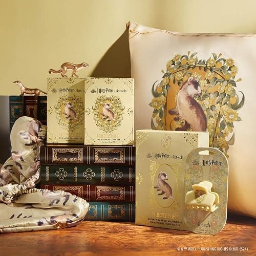 Kitsch Harry Potter x Satin Microfiber Hair Towel Wrap for Women - Super Absorbent, Quick Dry, Anti-Frizz, for Long & Short Hairs, Turbans for Women, Hair Wrap - Hufflepuff thumbnail 8