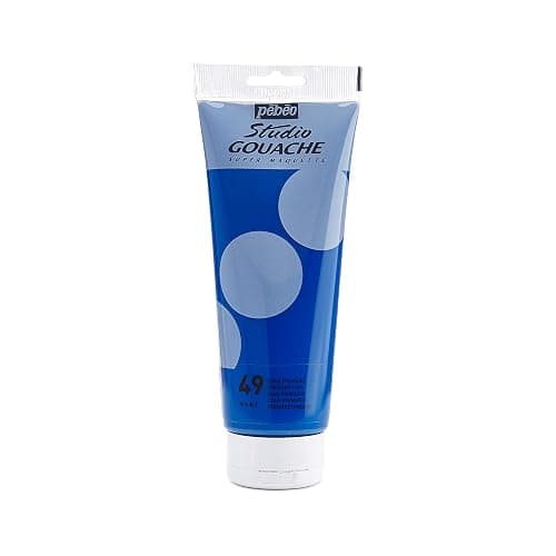 Pébéo Peinture Gouache 1 Tube de 220 ml Cyan 270-049 - Image 1